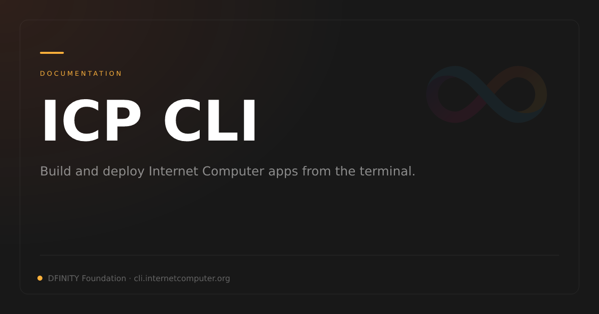 icp-cli Documentation | ICP CLI